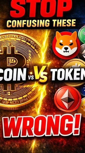 Crypto Basics: Coin vs Token 🚀 #bitcoin #cryptotrading #ethereum