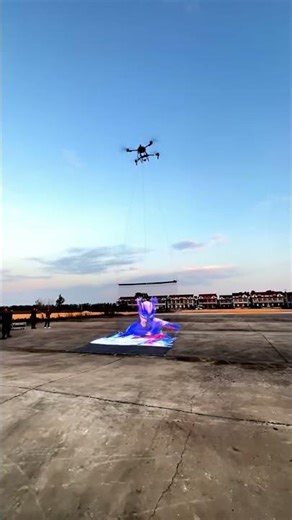 What kind of high-tech flying screen is the China Sky Screen? Would you like one? #GiantScreen