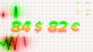 Download Animation with values of currency exchange rate chart. Motion. Moving stylish chart of bank currencies on stock exchange. Chart with currency values and changing line indicators for free