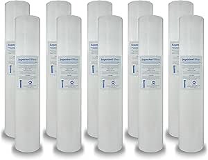 20 Micron Sediment Filter - Whole House Water Filter Cartridge - High-performance 20-inch Replacement - Compatible with All Whole House Water Filter System - (20 X 4.5, 10 Count)