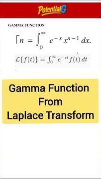 Gamma Function by Laplace Transform #ytshorts #physics #mathematics