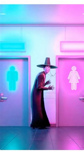 The Grim Reaper appears into the women’s restroom ?