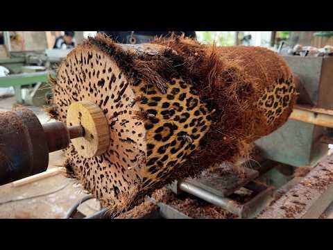 Crazy! I Was Shocked Watching This Woodworker Turn Rotten Coconut Logs into a Stunning Coffee Table
