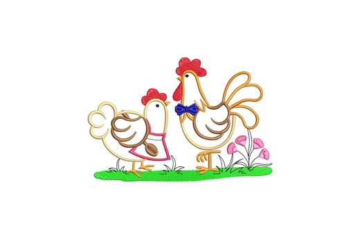 Chicken Applique Machine Embroidery Design, Farm Nursery Decor (instant Download, 5 Sizes) - Etsy