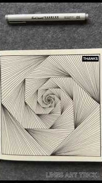 Amazing Spiral Line Art Drawing | Easy Geometric Art Tutorial #shorts