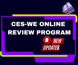 CES-WE ONLINE REVIEW PROGRAM: THESE NEW UPDATES ARE VERY IMPORTANT! We are updating the lessons to provide you more focused and effective lessons on each subtest. Since we launched this program in March 2021 until today, we are discovering better ways to prepare you for the CES-WE. We are also adding more practice tests (not just links to the ebooks which we bought for you or links to free online tests) but our newly created practice tests. When we introduced new lessons, we had to delete the ol