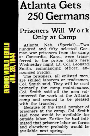 GERMAN POW CAMP, ATLANTA, NE (1943-1946)