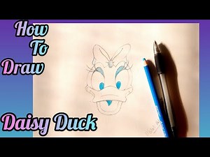How to draw a cute Disney character Daisy Duck | Step by Step Easy Drawing Tutorial for Beginners
