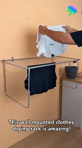 613K views · 2K reactions | DIY Wall Mounted Clothes Drying Rack | Genius Inventions | Facebook