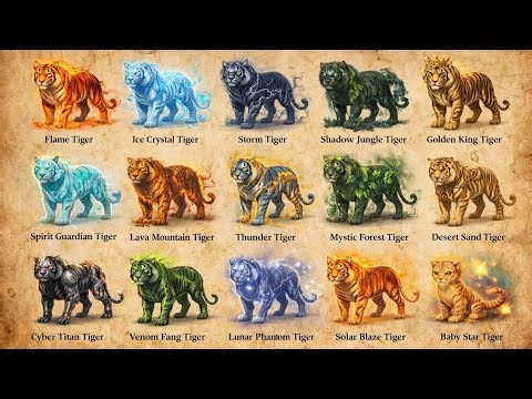 🐯 15 Legendary Mythical Tigers You’ve Never Seen Before | Fantasy Creatures of Power 🔥