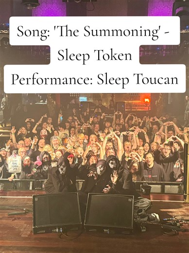 A taste of the divine 🥁: Tii 🎤 ⬇️🎸: Tiii 🎸: Tiv 🎶: 'The Summoning' - @Sleep Token 📸: @FormAndFabrix 📍: The Empire - Middlesbrough Disclaimer: Technically this was not a Sleep Toucan ritual, however the only members featured in this video are now exclusively Sleep Toucan members. #sleeptoucan #sleeptoucantribute #sleeptokentributeband #sleeptoken #thesummoning