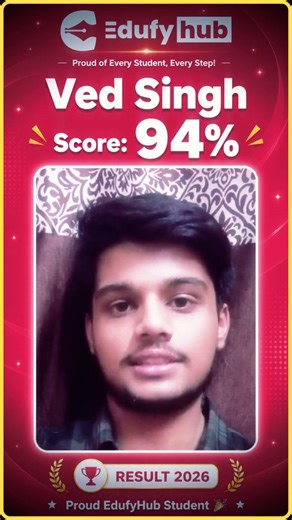 ISC 2026 Result 🎉 Ved Singh Scores 94% | EdufyHub Success Story Kanpur