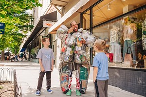 For one month I wore every single piece of trash I created to demonstrate just how much our trash adds up. What would it look like if held onto your trash for a month? #30DaysofTrash Watch my TEDx "I wore all my trash for 30 days": https://www.youtube.com/watch?v=Xay1YKpu6Nk&ab_channel=TEDxTalks | Robin Greenfield