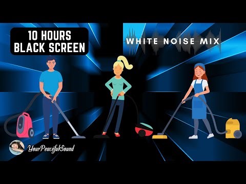 Mix of 3 VACUUM CLEANER Sounds | 10 Hours White Noise - Black Screen | Calm, Relax or Sooth a Baby