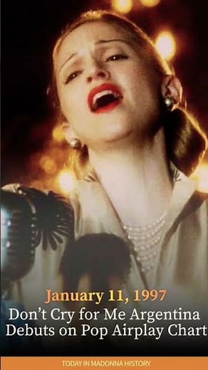 Don't Cry for Me Argentina Madonna 1997