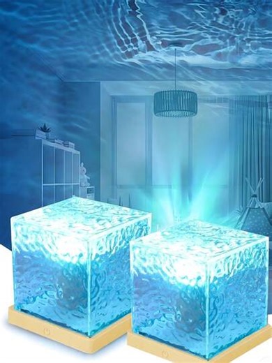 Colorful Wave LED Projector, 6 Wave Light Effects, Remote Control, USB Powered, , Eye-Friendly, Bedroom/Living Room/Home Theater Decor, Relaxing Atmosphere Lamp | SHEIN