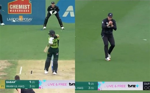 Watch: Babar Azam succumbs to Jacob Duffy's fiery delivery for one run
