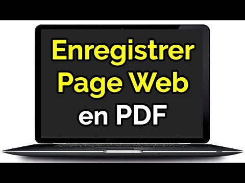 Comment enregistrer une page web en PDF