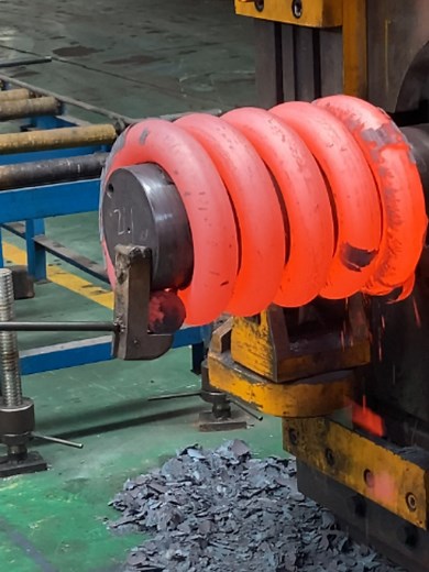 Making Giant Springs: Inside an Industrial Hot Coiling Process