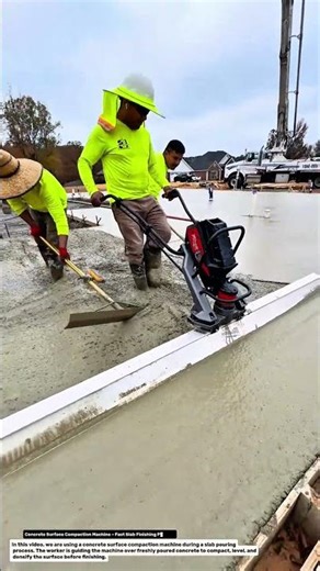 Concrete Surface Compaction Machine – Fast Slab Finishing Process.
