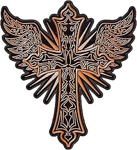 Christian Cross Patch, Large Christian Back Patches (PL6354)
