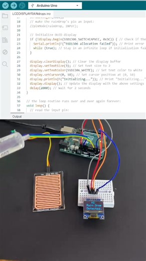 Capteur de pluie avec écran OLED et Arduino – Projet de surveillance météo #Arduino #ESP32 #ProjetDIY #Électronique #Domotique | Méchant Circuit