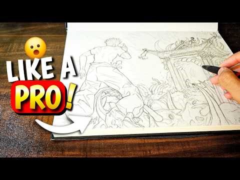 Drawing Gojo vs Sukuna || Perfect Outline Tutorial || Jujutsu Kaisen