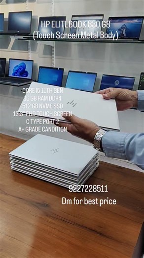 S-TECH COMPUTERS on Instagram: "HP ELITEBOOK 830 G8 HP HIGH DEMAND SLIM LAPTOP 👉 CORE I5 11TH GEN 👉 16 GB RAM DDR4 👉 512 GB NVME SSD 👉 13.3" FHD TOUCH SCREEN 👉 C TYPE PORT 👉 HDMI PORT 👉 A+ GRADE CANDITION 👉 METAL ORIGINAL COLOUR ONLY = 3?000/-"