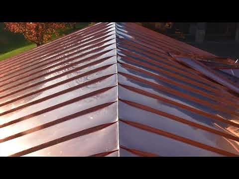 Standing Seam Copper Roof Installation