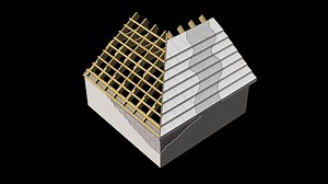 Hip Roof - 3D model by Sdbs