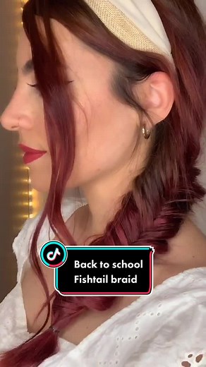 Back to School Loose Side Fishtail Braid Tutorial