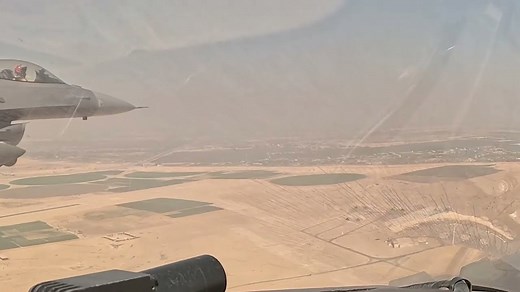 Cockpit View: F-16 Fighting Falcons Soaring Over Egypt