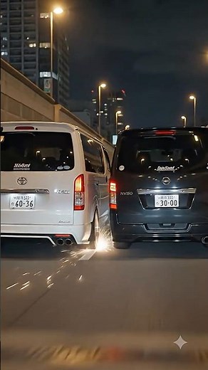 『【箱車最速理論】極低ハイエースとカスタムキャラバンが首都高で激突！』#ハイエース #キャラバン #200系ハイエース #NV350 #カスタムカー #ローダウン #首都高 #hiace