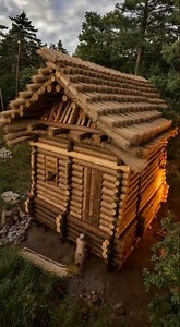⚡🌳En tiempo estremo, así se construye una cabaña primitiva