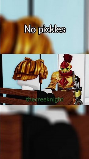 He asked for no pickles! #roblox #memes #animation #funny #funnyvideos #robloxmemes