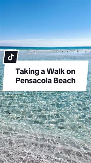 Let’s take a walk on Pensacola Beach together. The Gulf waters are crystal clear and absolutely gorgeous. No music added. #travel #nature #adventure #emeraldcoast