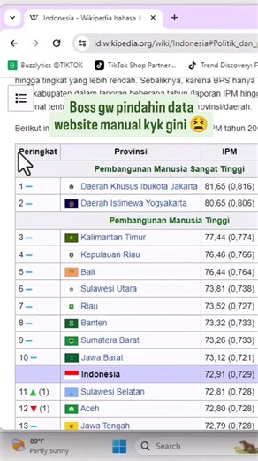 Ada banyak sumber data yang bisa kamu pilih untuk import data ke excel Salah satunya adalah Get Data From Web 😉 Mau dapetin ilmu lebih banyak lagi Check link di Bio sekarang 😉 Jangan lupa Follow @excel.withnugie untuk tips lainnya ✅ #excel #exceltips #exceltricks #spreadsheets #workhacks
