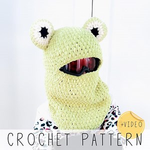 Ski Helmet Cover CROCHET PATTERN, Frog Helmet Balaclava (toddler, Kids and Adult Sizes), Animal Mask Helmet Snood I Noah - Etsy