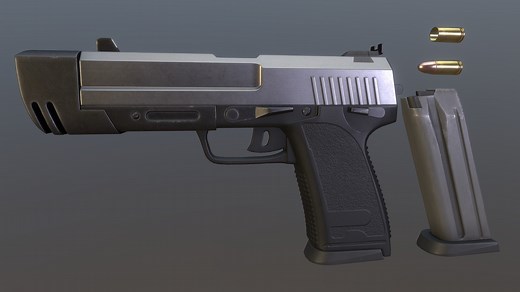 Shooter: Revived - 9mm Pistol - Download Free 3D model by nyctomatic