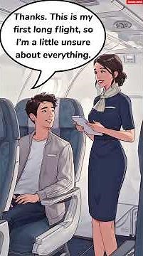 Airplane Conversation in English | Air Hostess & Passenger | Easy Travel Dialogue (B1 Level)