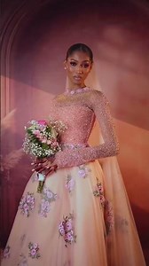 Beautiful Floral Elegance, Modest Muslim Bridal Wedding Dress ✨✨