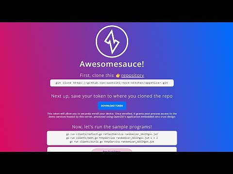 Demonstrating Application-Embedded Zero Trust!