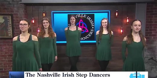 The Nashville Irish Step Dancers Perform ahead of Parade and Opry show