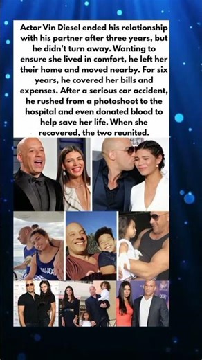 Vin Diesel’s Untold Love Story 💔❤️ A Heart Bigger Than Hollywood #shorts