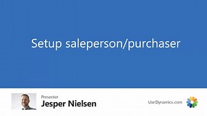 Setup salesperson / purchaser