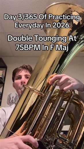 Started Off A Little Slow But It’s Okay We’re Up 5 Clicks From A Couple Of Days Ago!!! #music #tuba #fyp #doubletounging #newyearsresolutions