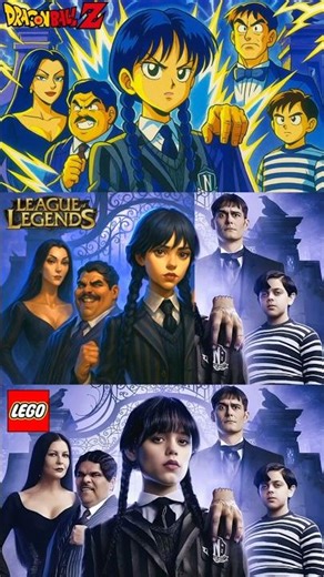 Addams Family in 3 EPIC Styles 🖤✨ #Wednesday2