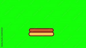 Looped video animation with burger cooking. Suitable for fast food, restaurants, food bloggers, restaurant critics and burger shops. Meat eaters or soy meat, veggie burger Stock Video