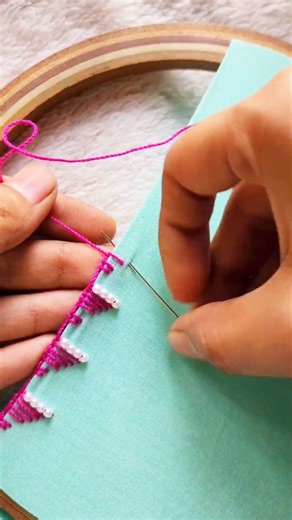 Modern embroidery designs 😍#handmade #craft #handembroidery #shorts