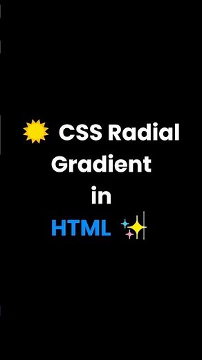 CSS Radial Gradient in html #coding #css #website #javascript #htmlcss #cssfilters #html